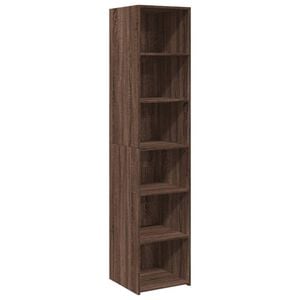 vidaXL Highboard Brown Oak Engineered Wood Tall Highboard Rectangular
