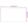 vidaXL Wall-mounted Magnetic Board Black 31.5"x15.7" Tempered Glass