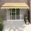 vidaXL Automatic Retractable Awning Yellow and White 9.8x8.2'