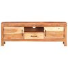 vidaXL TV Cabinet Natural Wood Solid Acacia Wood Medium TV Cabinet