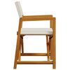 vidaXL Folding Director Chair Set of 2 Cream white