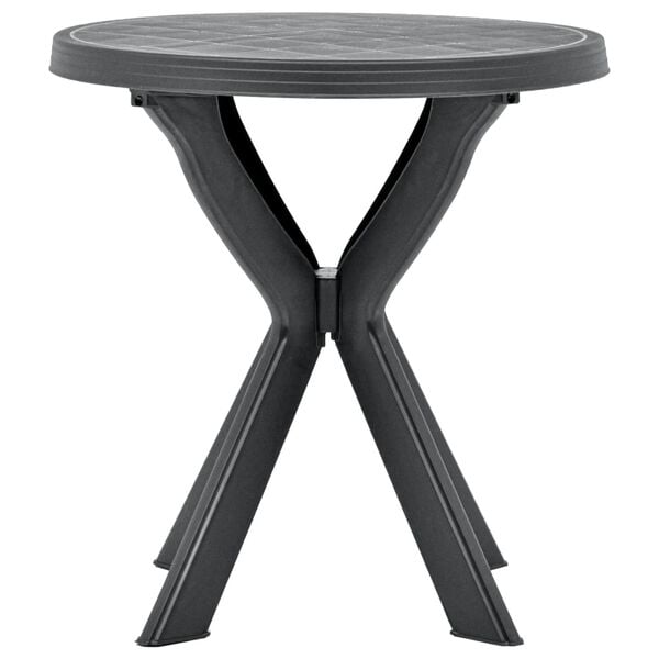 vidaXL Garden Table Anthracite Plastic Small Durable Bistro Table