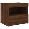vidaXL Bedside Cabinet Brown oak Engineered wood Medium Bedside Cabinet
