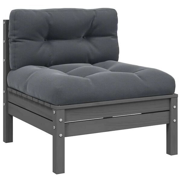 vidaXL Garden Lounge Set Set of 3 Grey and Anthracite