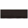 vidaXL Bathroom Countertop Dark Brown 70.9 x 23.6 x (0.8-2.4) " Treated Solid Wood