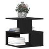 vidaXL Side Table with Shelf Black Oak 30 x 30 x 55 cm Engineered Wood