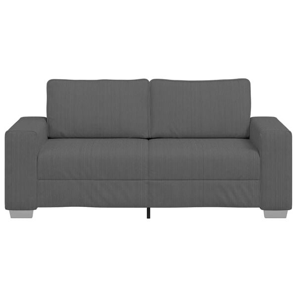 vidaXL Loveseat Sofa Dark Gray 80% Polyester, 20% Nylon Medium Durable