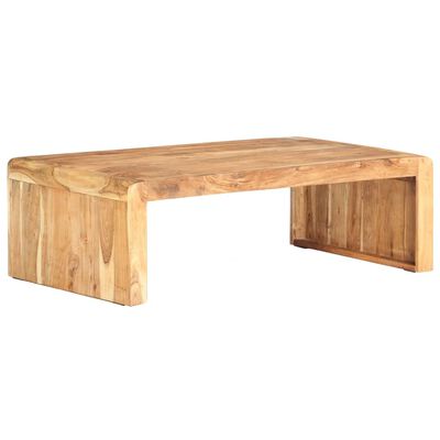 vidaXL Coffee Table 43.3"x24.8"x13.8" Solid Acacia Wood