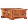 vidaXL Coffee Table Brown Solid Acacia Wood 26.0 x 27.6 x 13.8 in