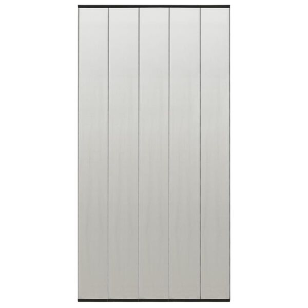 vidaXL Insect Door Screen with 5-Piece Mesh Curtain Black 47.2x94.5"