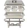 vidaXL 3 Piece Chafing Dish Set Stainless Steel