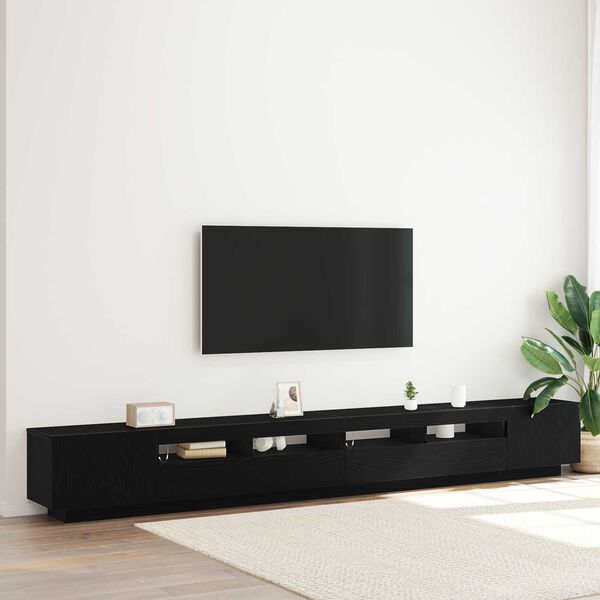 vidaXL TV Cabinet Set 3 pcs Black 118.11 x 13.78 x 15.75 in