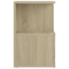 vidaXL Bedside Cabinet Sonoma oak Engineered wood Standard