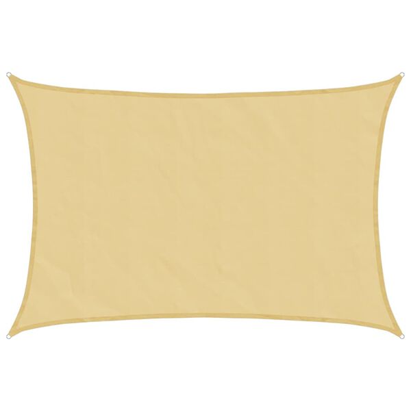 vidaXL Sun Shade Sail Sand 8.2x6.6' 100% Polyester Oxford