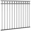 vidaXL Fence Panel Steel 5.6 x 4.9 ft Black