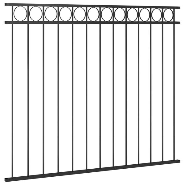 vidaXL Fence Panel Steel 5.6 x 4.9 ft Black