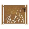 vidaXL Garden Gate 39.4x29.5" Corten Steel Grass Design