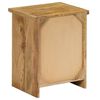 vidaXL Bedside Table Natural Wood Solid Mango Wood, Engineered Wood