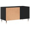 vidaXL Record Cabinet Black Engineered wood, iron Medium Record Cabinet