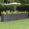 vidaXL Garden Raised Bed Anthracite Powder-coated steel Large Durable