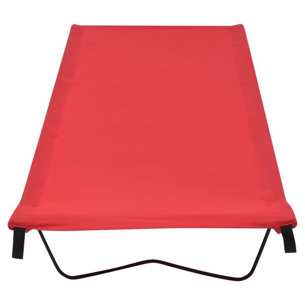 vidaXL Camping Bed Set of 2 Red 600D Oxford Fabric, Steel