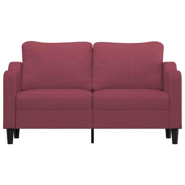 vidaXL 2-seater Sofa Wine Red Fabric (100% polyester), metal, textilene