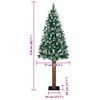 vidaXL Slim Christmas Tree Green 82.7" PVC and Solid Pine wood