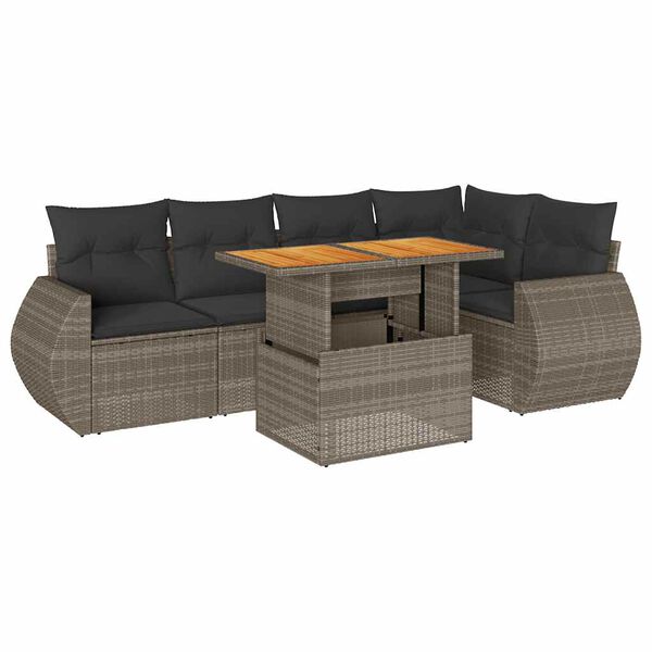 vidaXL Garden Sofa Set Grey