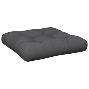 vidaXL Pallet Cushion Gray 100% Polyester 19.7 x 19.7 x 4.7 in