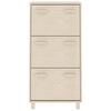 vidaXL Shoe Cabinet Honey Brown Solid pine wood, MDF, plastic Medium