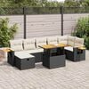 vidaXL Garden Sofa Set Black, White