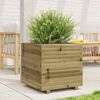 vidaXL Garden Planter Natural Pine Solid Pine Wood Medium Garden Planter