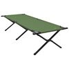 vidaXL Folding Camping Bed Manual 2 pcs Green 82.68 x 31.50 x 18.11 in