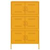 vidaXL Highboard Mustard yellow Steel Large Highboard Rectangular