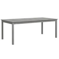 vidaXL Patio Table Gray 78.7"x39.4"x29.5" Solid Wood Acacia