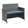 vidaXL 2-seater Sofa Gray PE rattan 2-Seater Light Weight