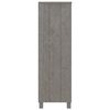 vidaXL Book Cabinet Light Grey Solid Pine Wood, MDF Medium Book Cabinet