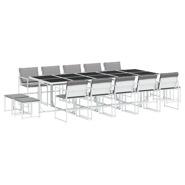 vidaXL Garden Dining Set White