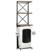 vidaXL Tractor Wine Cabinet White 19.3"x12.2"x67.7" Rough Mango Wood