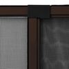 vidaXL Insect Screen Brown frame, Black mesh Aluminum frame, fiberglass mesh