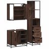 vidaXL Bathroom Furniture Set Brown oak Engineered wood, metal Standard