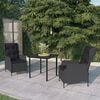 vidaXL Garden Dining Set Dark Grey Powder-coated steel Medium