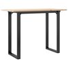 vidaXL Dining Table O-Frame 39.4"x19.7"x29.5" Solid Wood Pine and Steel