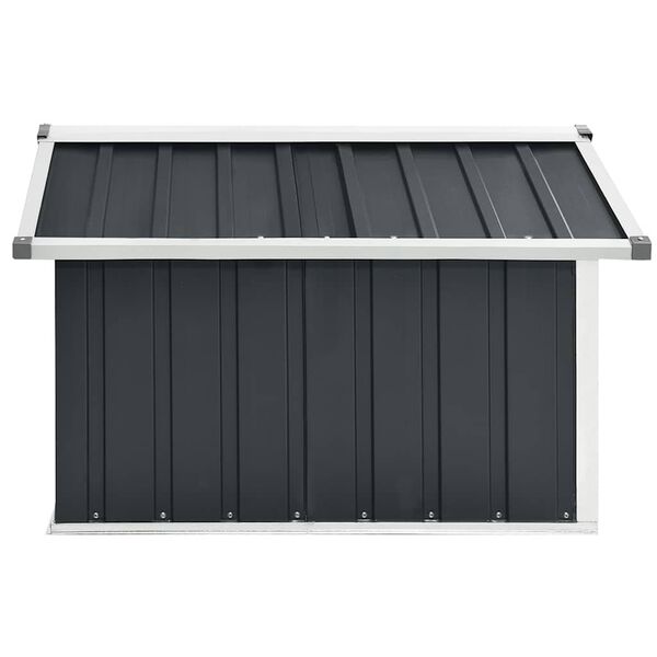 vidaXL Garden Shed Anthracite Galvanized steel Medium Durable