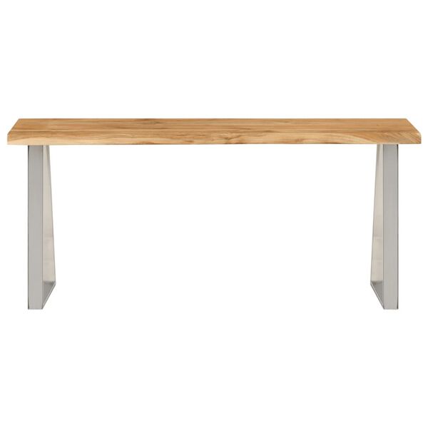 vidaXL Bench Natural Wood Solid Acacia Wood 41.3 in Durable Bench