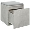 vidaXL Box Drawer Concrete Grey Engineered Wood 15.9 x 15.7 x 15.7 in