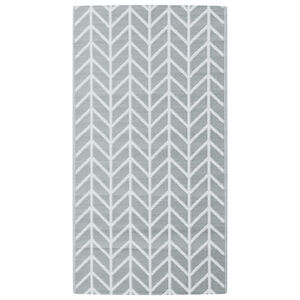 vidaXL Outdoor Carpet Grey Polypropylene (PP) 31.5 x 59.1 in Reversible