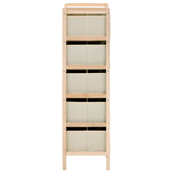 vidaXL Storage Rack Beige, Cedar Cedar Wood, Polypropylene Medium