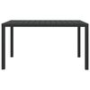 vidaXL Garden Dining Table Black Aluminum and WPC Large