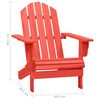 vidaXL Garden Chair Red Solid fir wood Medium Ergonomic